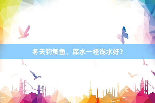 冬天钓鲫鱼，深水一经浅水好？